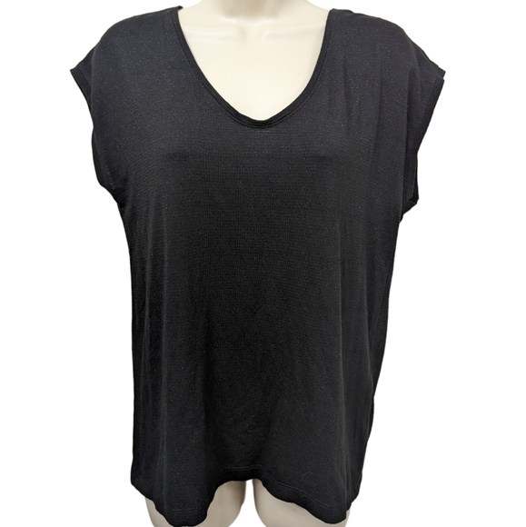 Pieces Billo Tee with Metallic Stripes Sz S - Picture 1 of 14